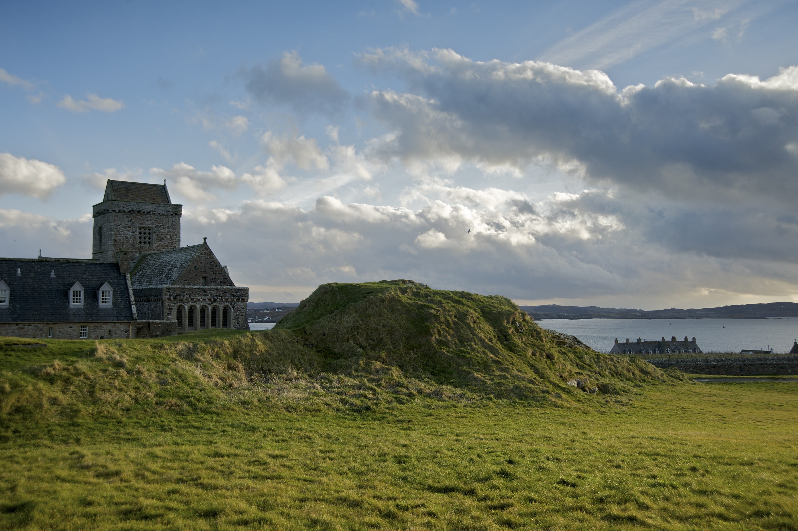 Tòrr an Aba, a rocky knoll believed to be where St. Columba had his writing hut