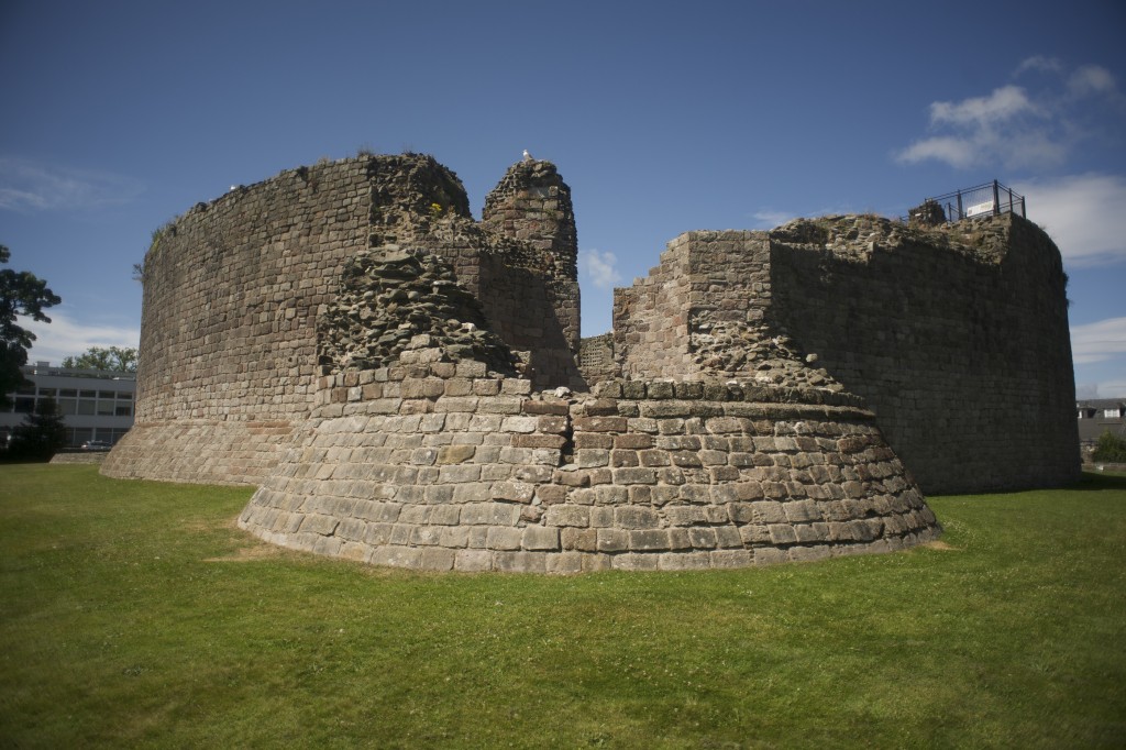 The round towers at Rothesay Castle