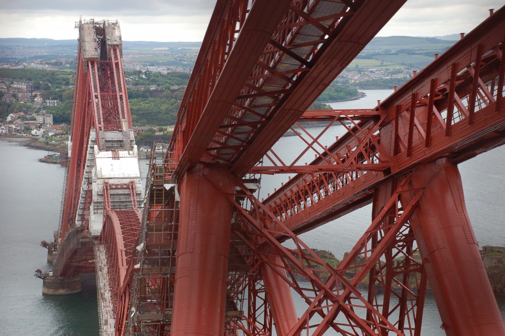 The Forth Bridge being repainted