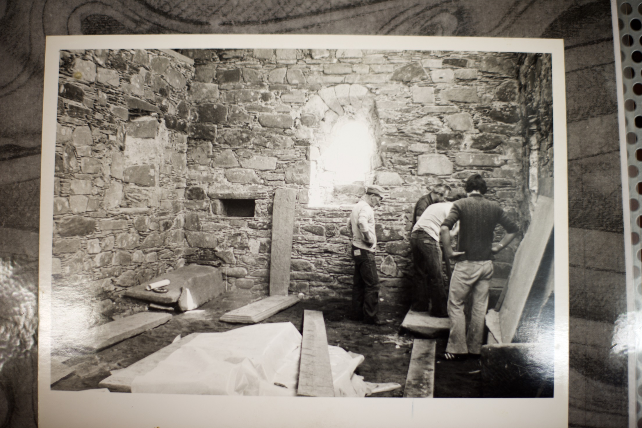 A black and white picture of HS staff at Lochgilphead Depot