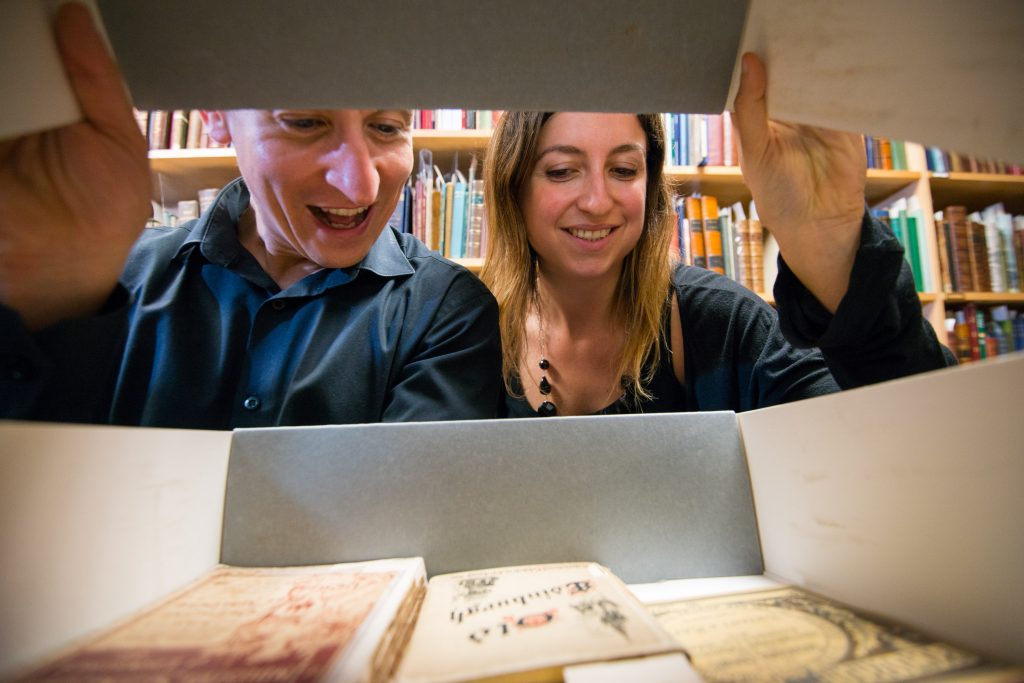 HES staff Neil Gregory and Chiara Ronchini explore the archives at John Sinclair House