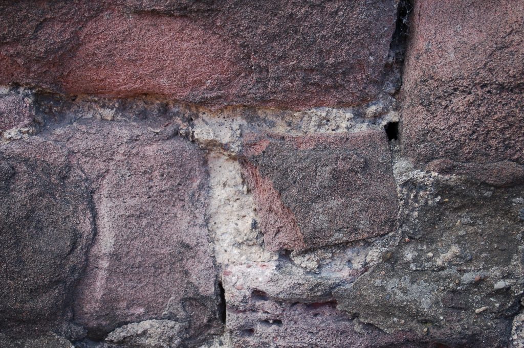 close up of lime mortar