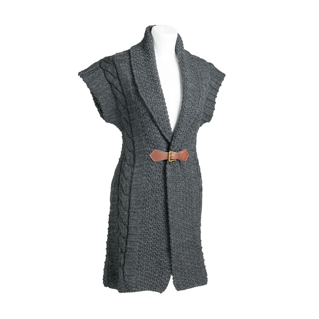 Charcoal Cardigan with Buckle