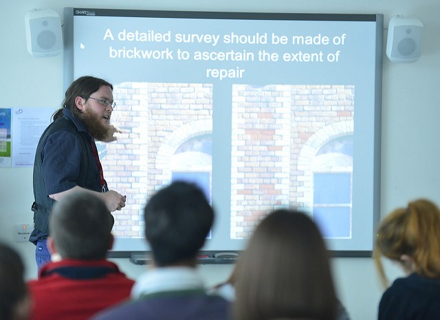 Mose Jenkins giving a talk at Technical Conservation Summer School