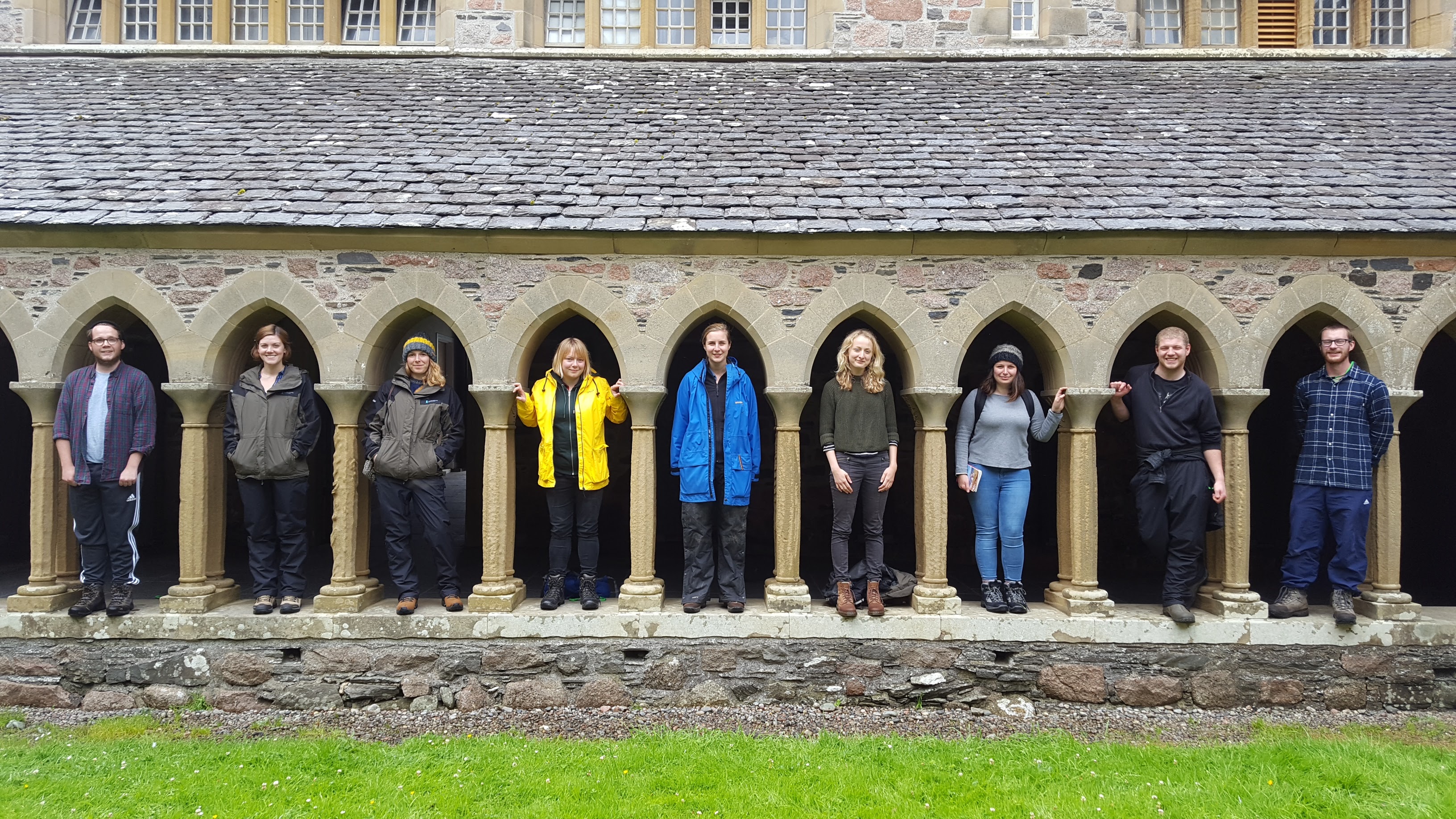 A group of HES employees at Iona Abbey