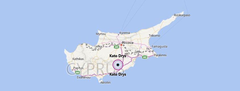 Kato Drys location. Bing Maps.