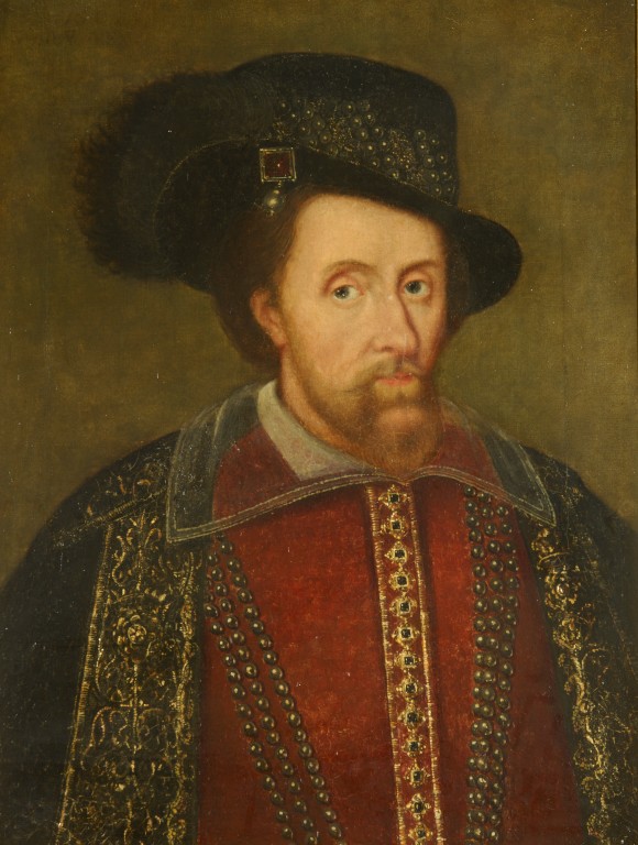 painting of bearded man in hat with feather and rich robes