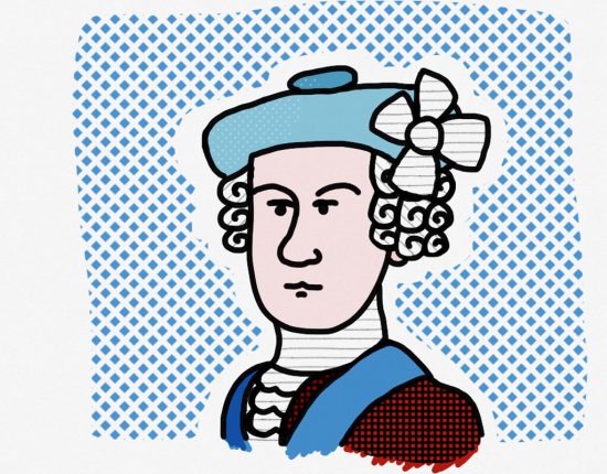Image of a doodle of Bonnie Prince Charlie