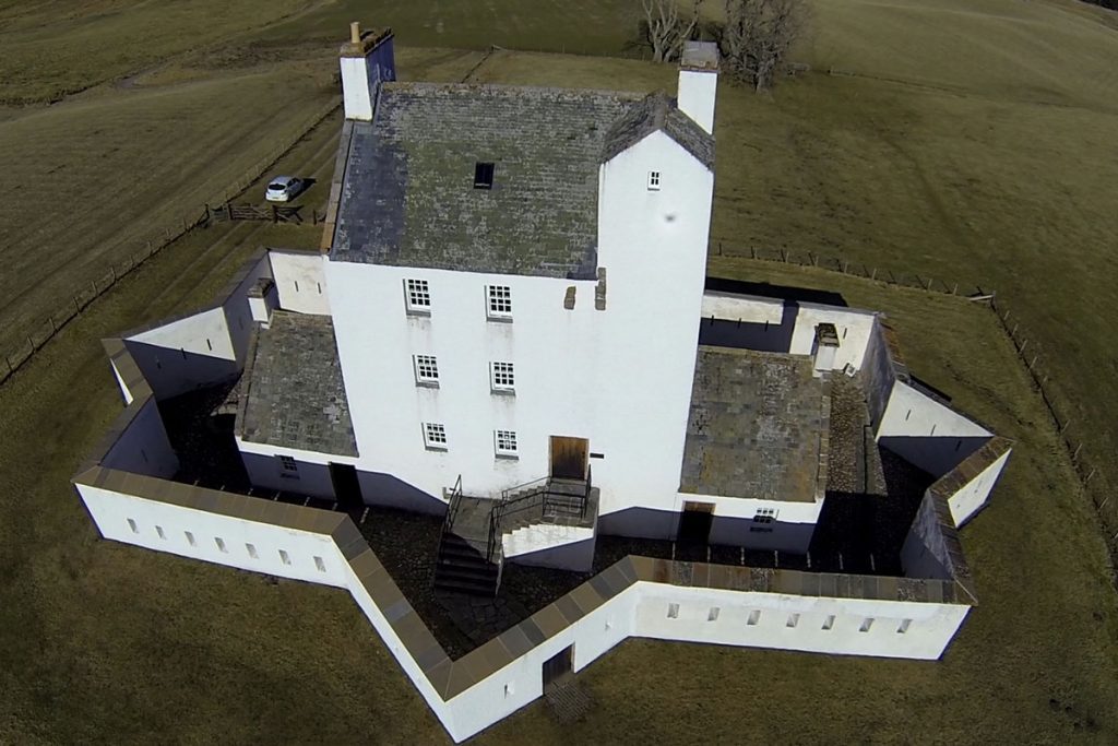 castle surrounded by star shaped walls