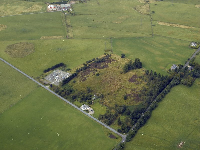 aerial view showing a patch of ground where a Roman camp used to be