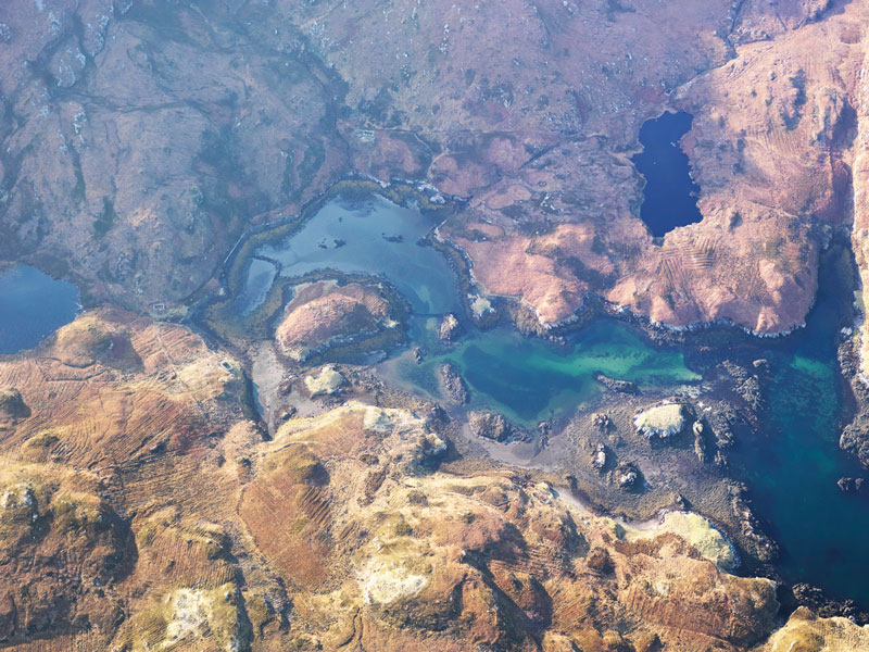 aerial view of an abandonded settlement called Bagh Hairteabagh