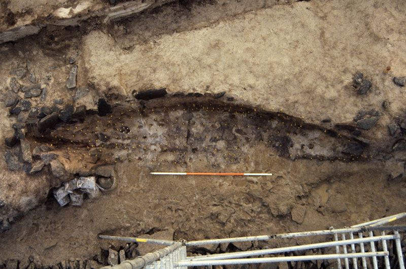 image of an archaeological site containing a viking boat burial