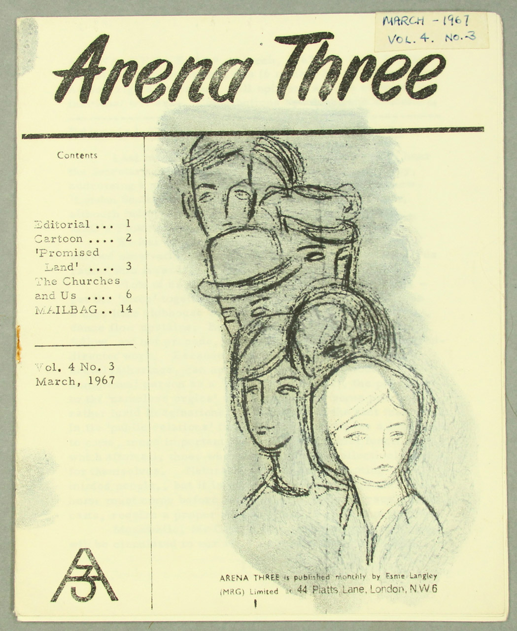 cover of a zine showing pencil drawings of a line of people