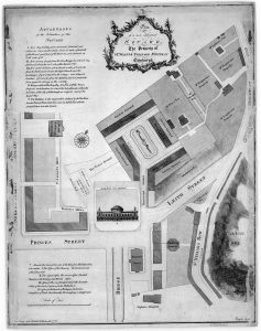 St James Square Plan by James Craig Titled: 'Plan of a new designed square. The property of Mr Walter Ferguson Writer in Edinburgh'.
