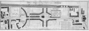 Plan for Improving the City of Edinburgh, 1786 By James Craig. This shows James Craig's plan to 'bridge' the Cowgate and make access to the southern suburbs much easier.
