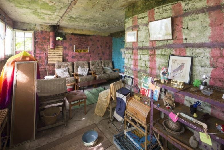interior of battery observation post at Ardhallow