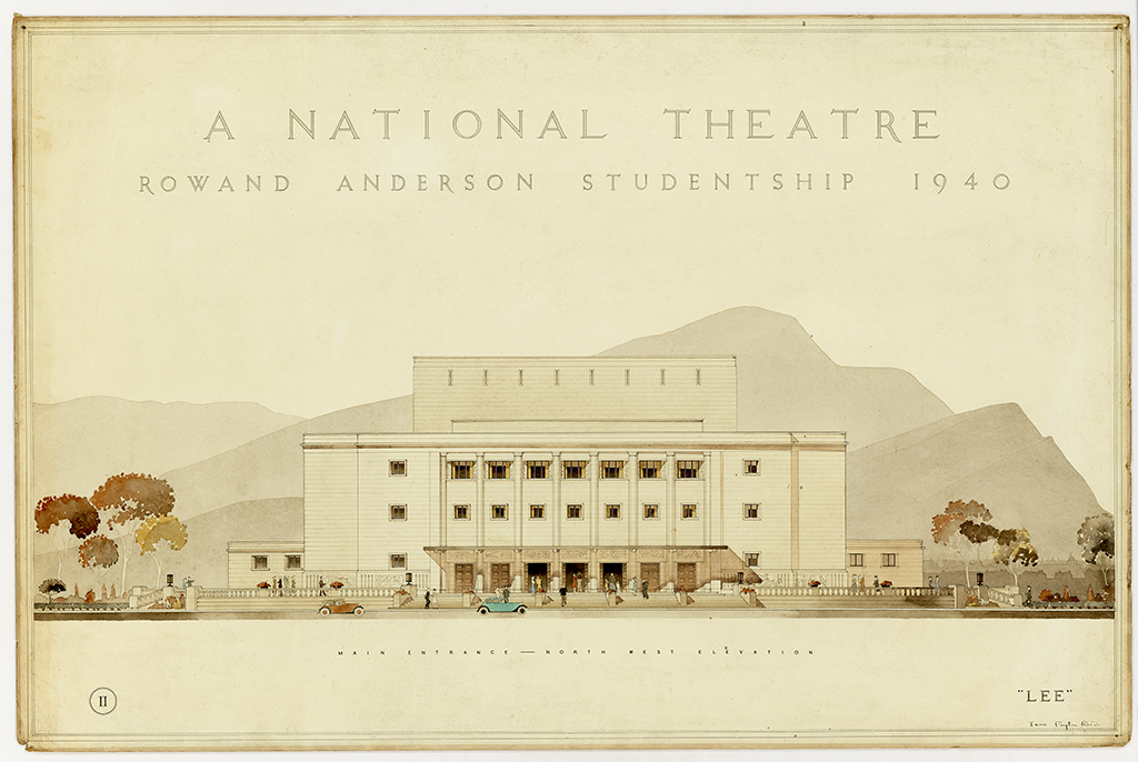 architectural drawing of a theatre design
