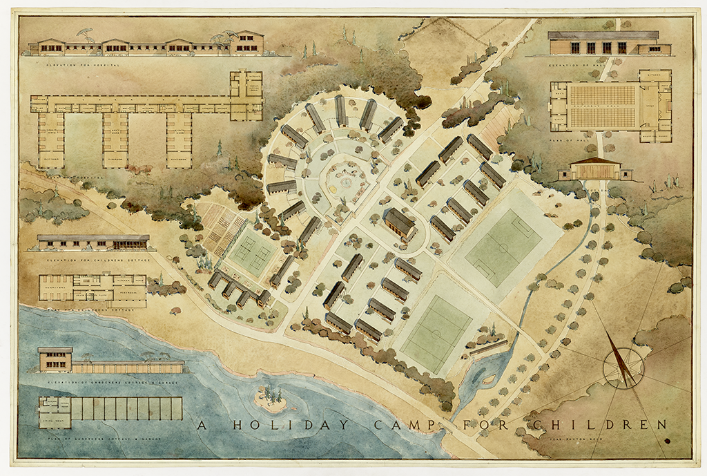 architectural plan of a holiday camp for children