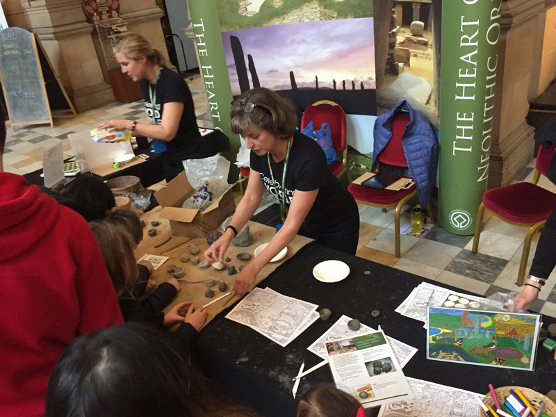 Image of an activity stall at a World Heritage event