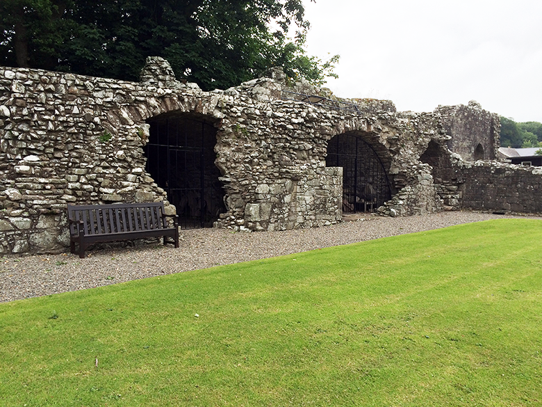 View of Dundrennan Abbey cloisters