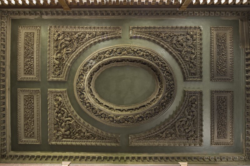 ceiling with ornate plaster