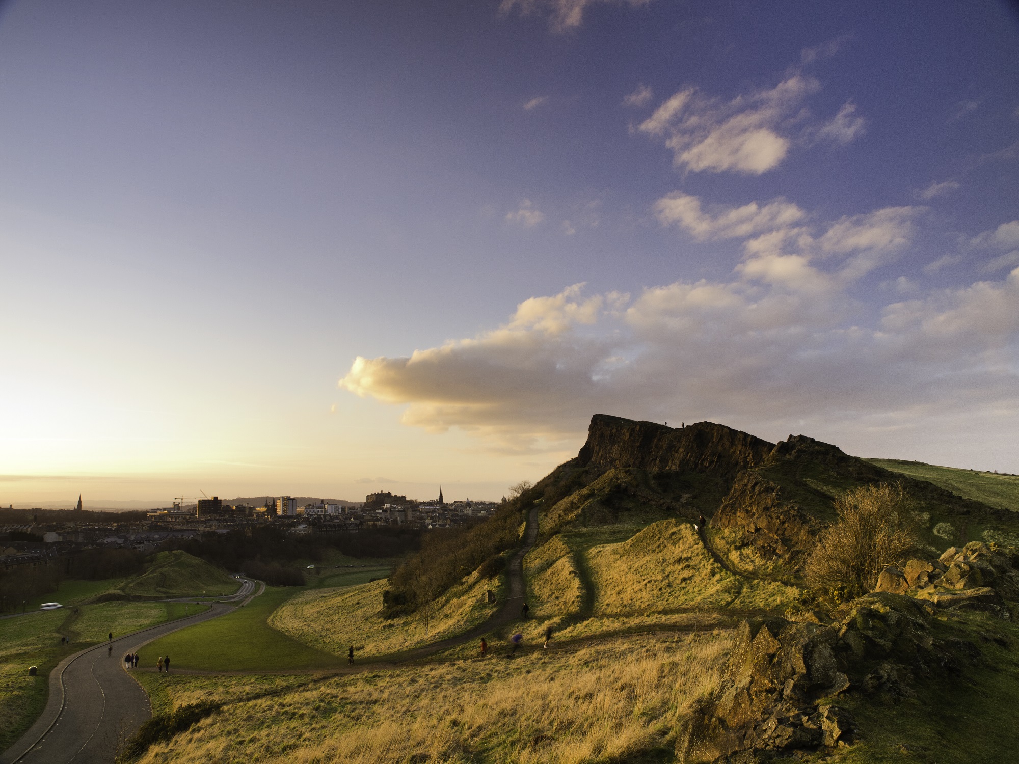 Holyrood park on a winter's day