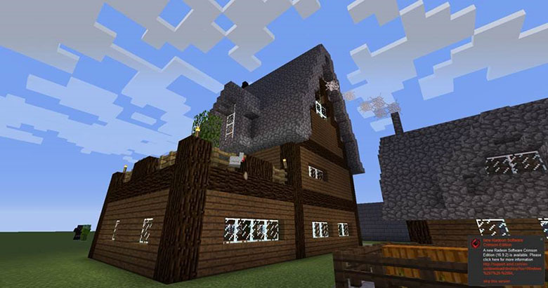 A screenshot from the minecraft reconstruction of Abbot House