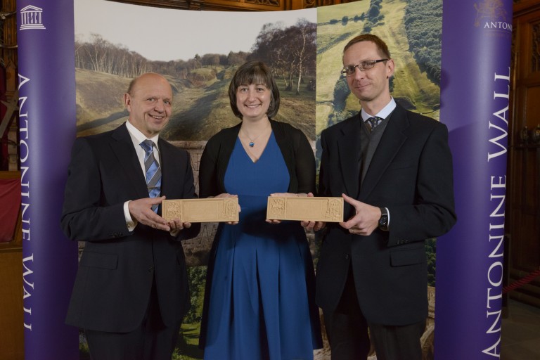 Patricia Weeks at an event celebrating the Antonine Wall 