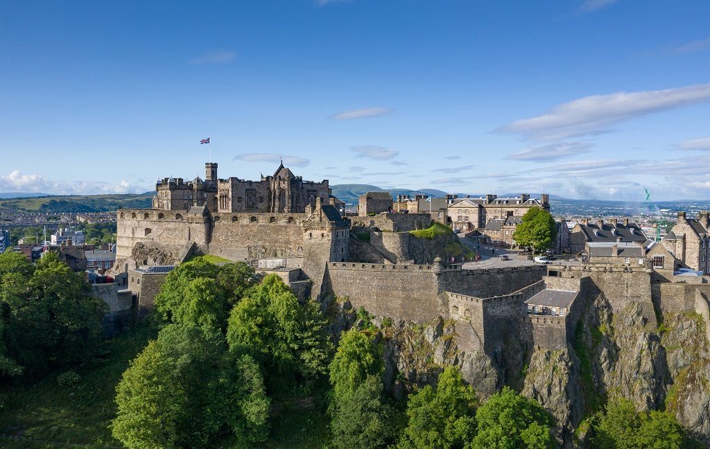 Photo of Edinburgh Castle taken by drone