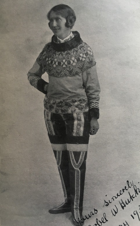 Archive photo of Isobel Hutchison wearing traditional Greenlandic dress