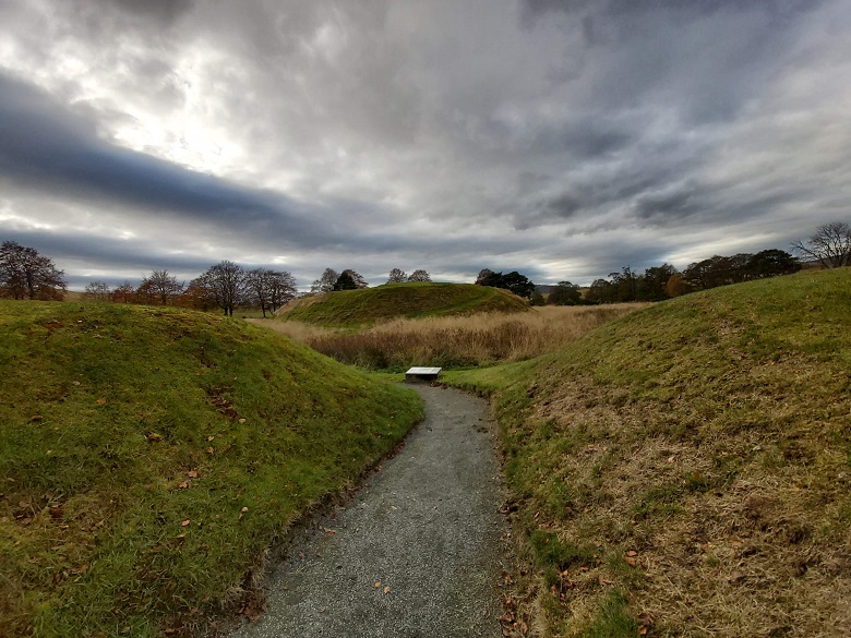 A path leading to the remains of an early castle site