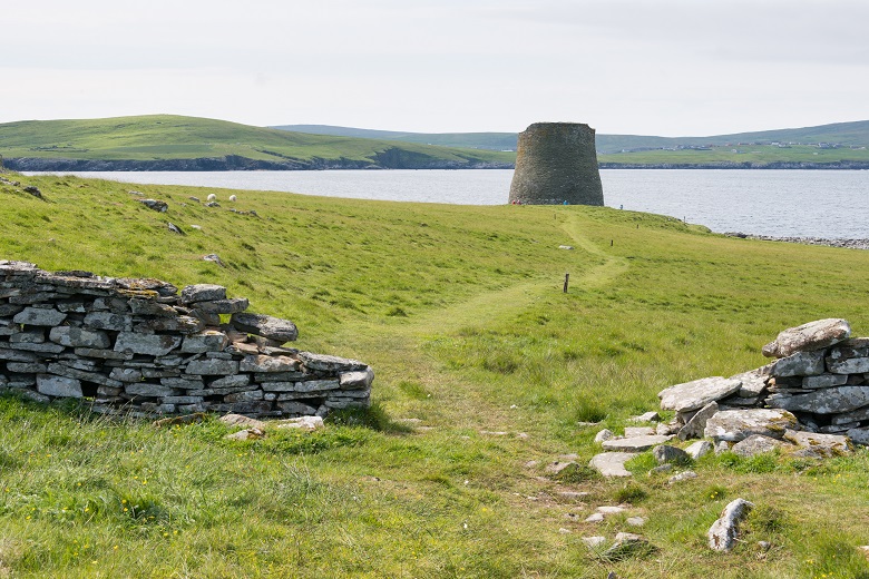 Mousa Broch in its remote island location 