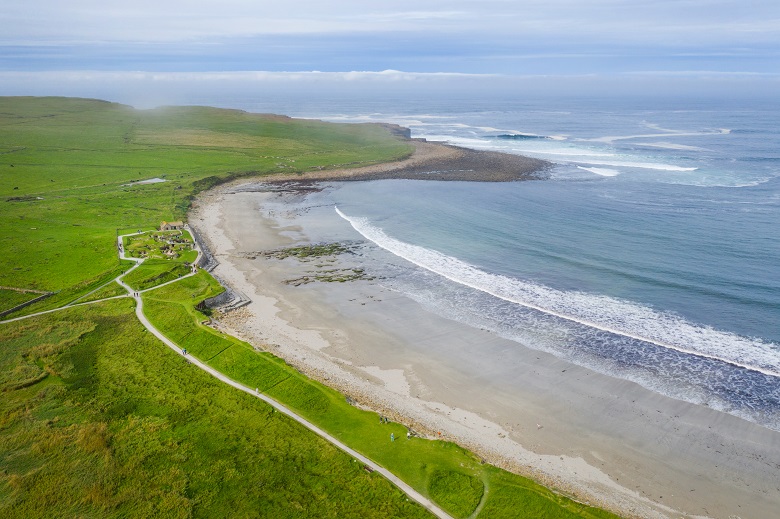 Aerial photo of Skara Brae taken by UAV or drone.