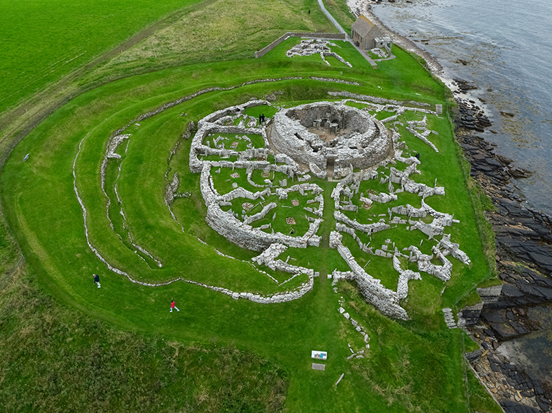 UAV photography of the Broch of Gurness, mainland Orkney. 