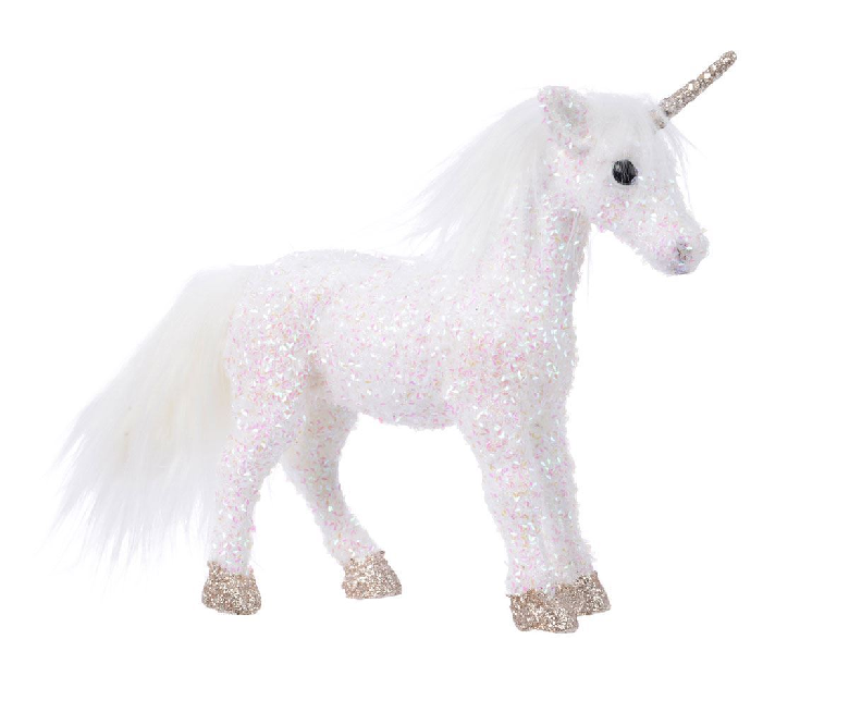 glittery unicorn ornament