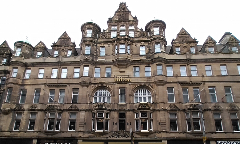 façade of the Carlton Hotel (now the Hilton)