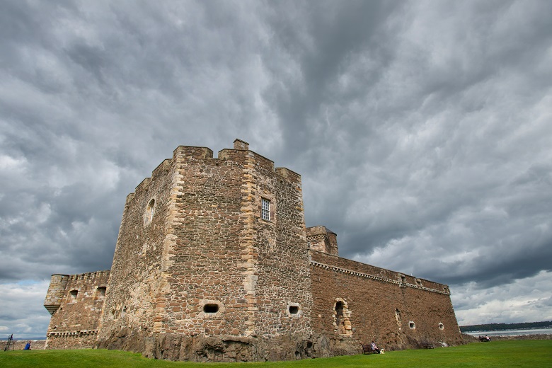 The walls of Blackness Castle