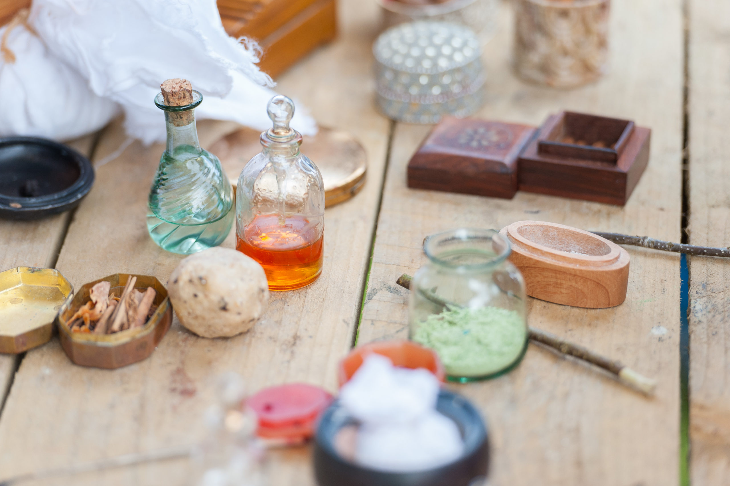 A close up photo of traditional materials.