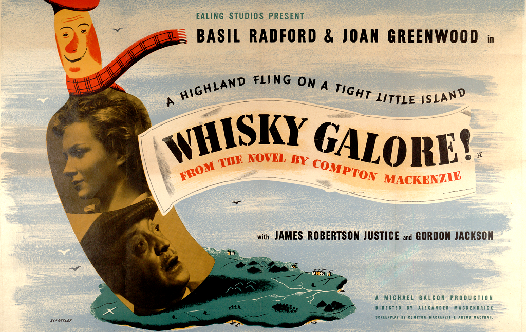 A film poster for the 1949 release of Whisky Galore