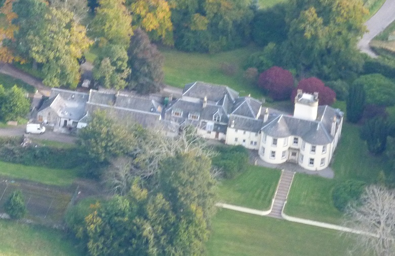 Aerial view of Moniack Castle