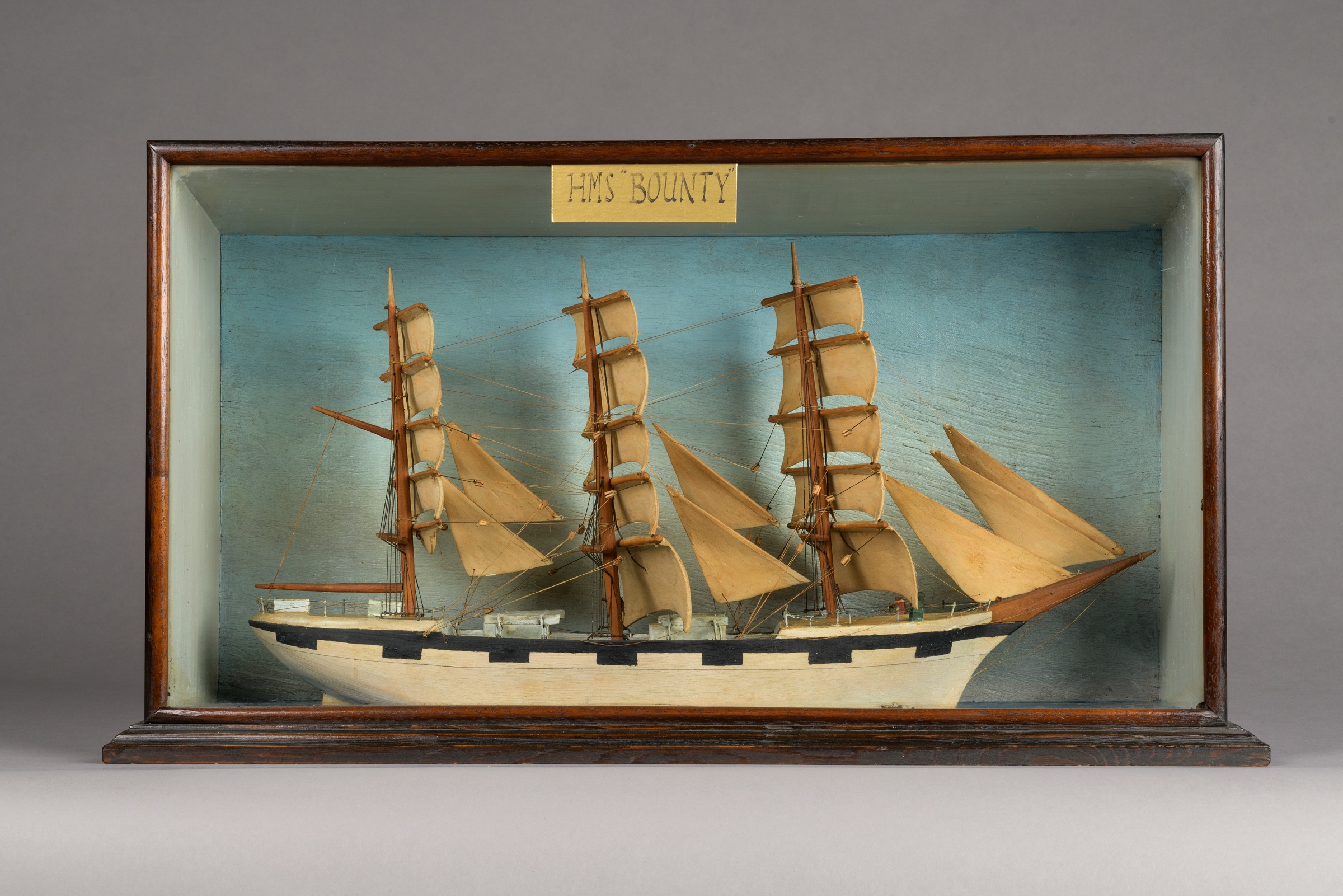 A photo of the model of the HMS Bounty at Trinity House