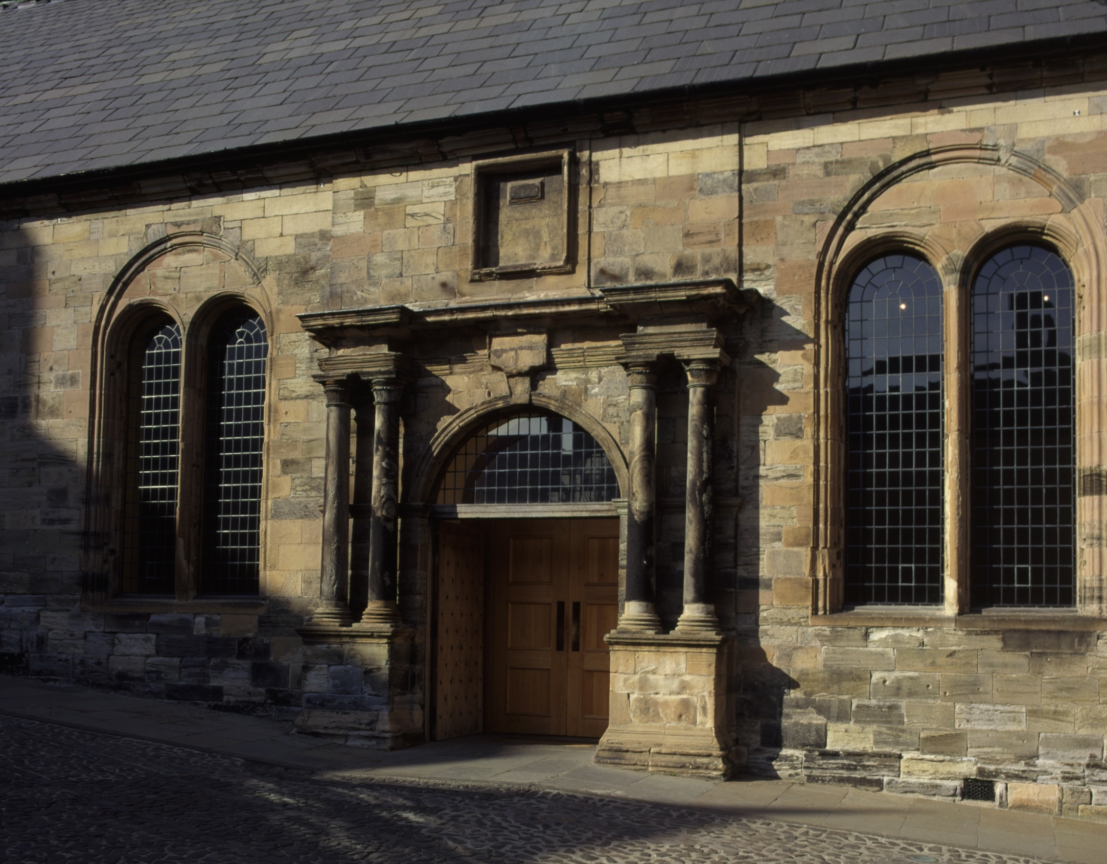 close up of the entrance to the chapel at Stirling Castle