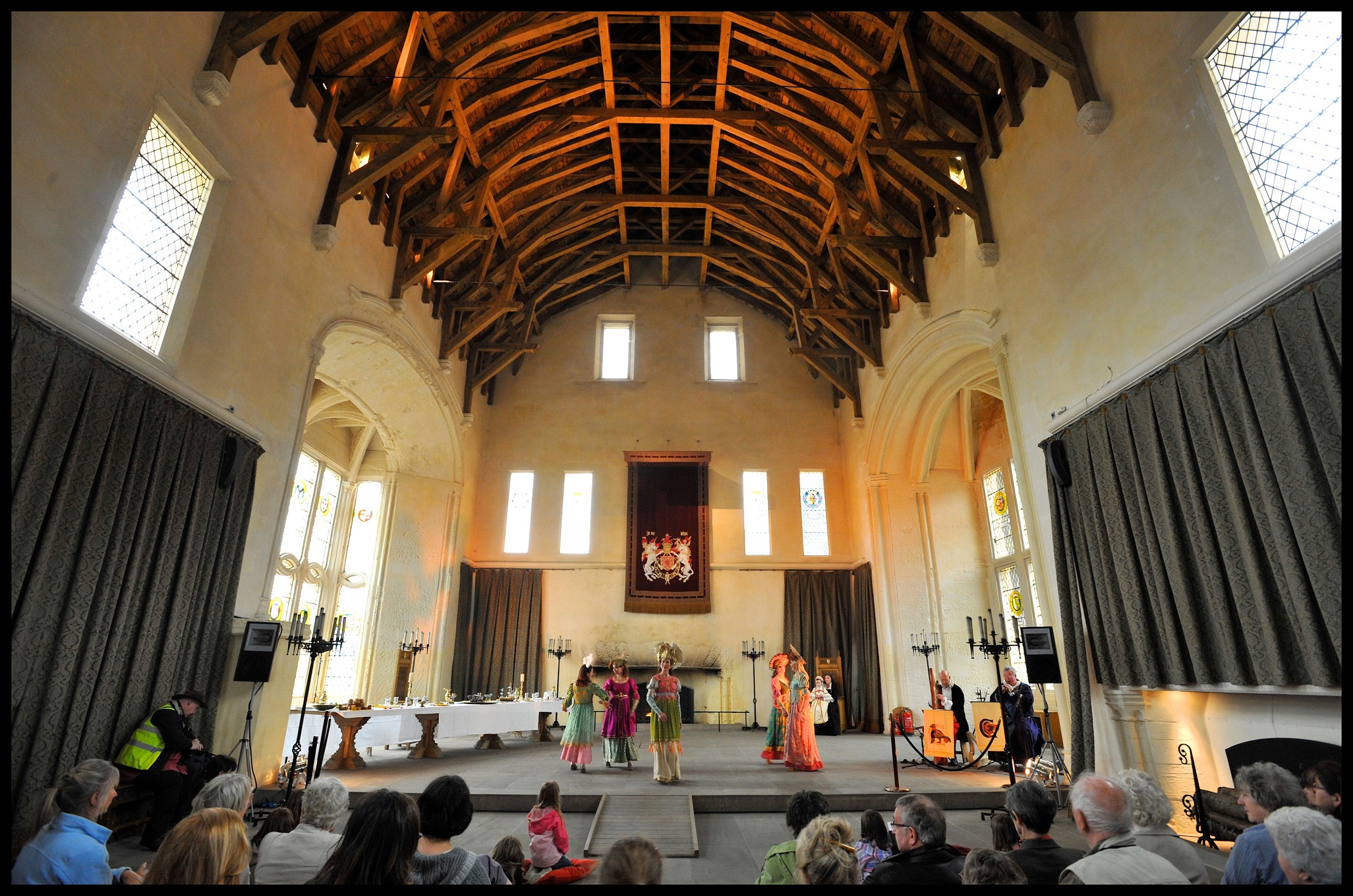 Reenactors at Stirling Castle in the Great Hall