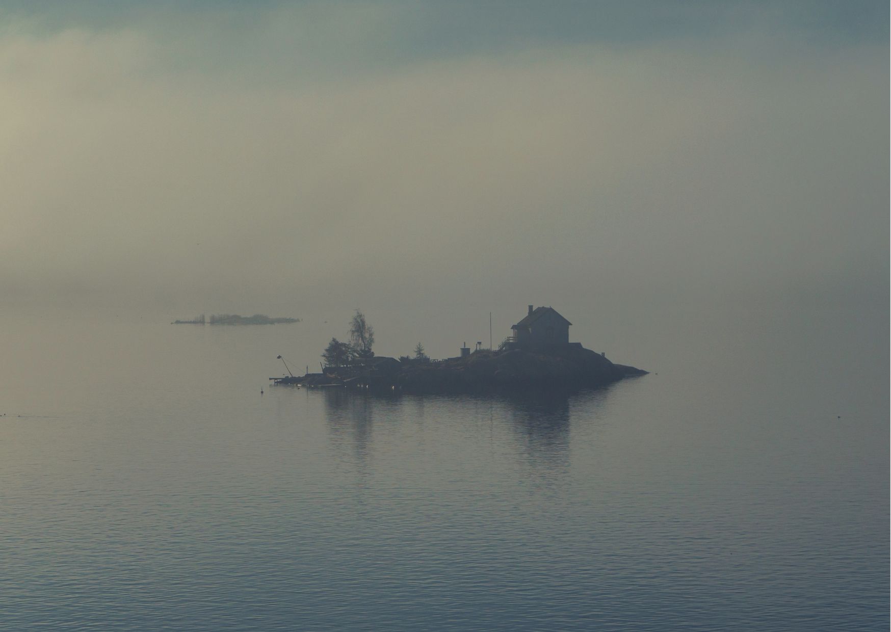 a house on a lonley island in the msit