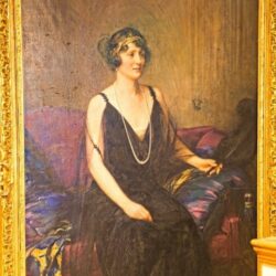 Painting of Mrs Blackett-Swiny, by Arthur Hacker RA around 1919. Photo shared by Jamie Blackett.