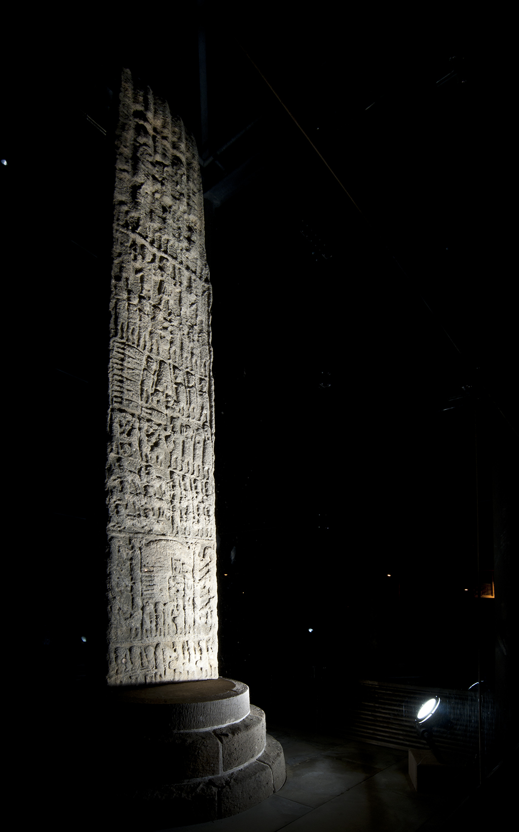 tall stone covered in carvings
