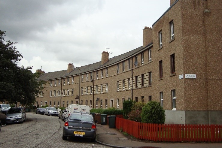 Whitson Crescent, a curved crescent with cars parked on the curb.