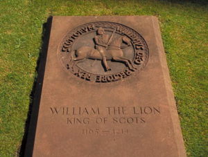 The gravestone of William the Lion at Arbroath Abbey