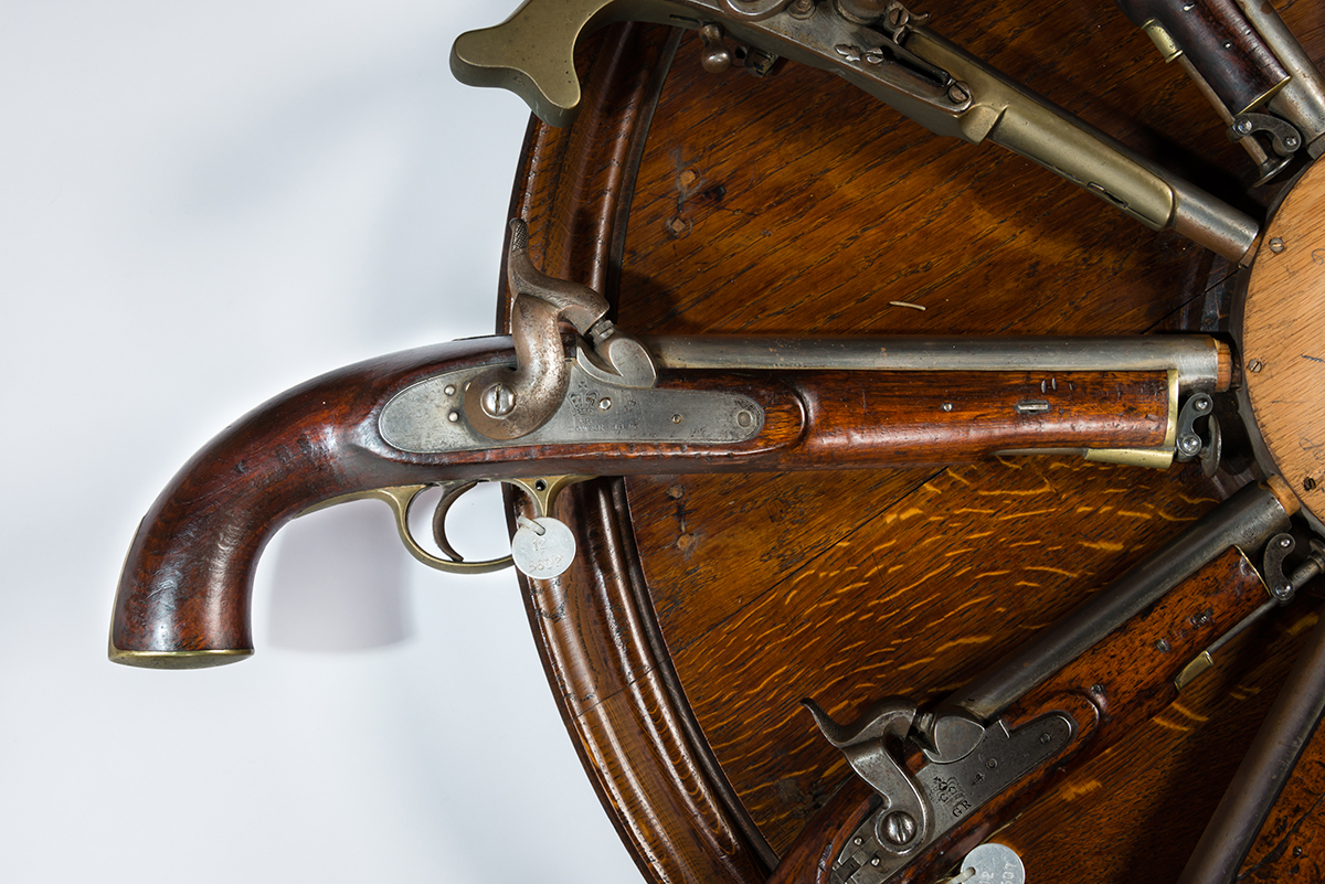 wooden handled pistol