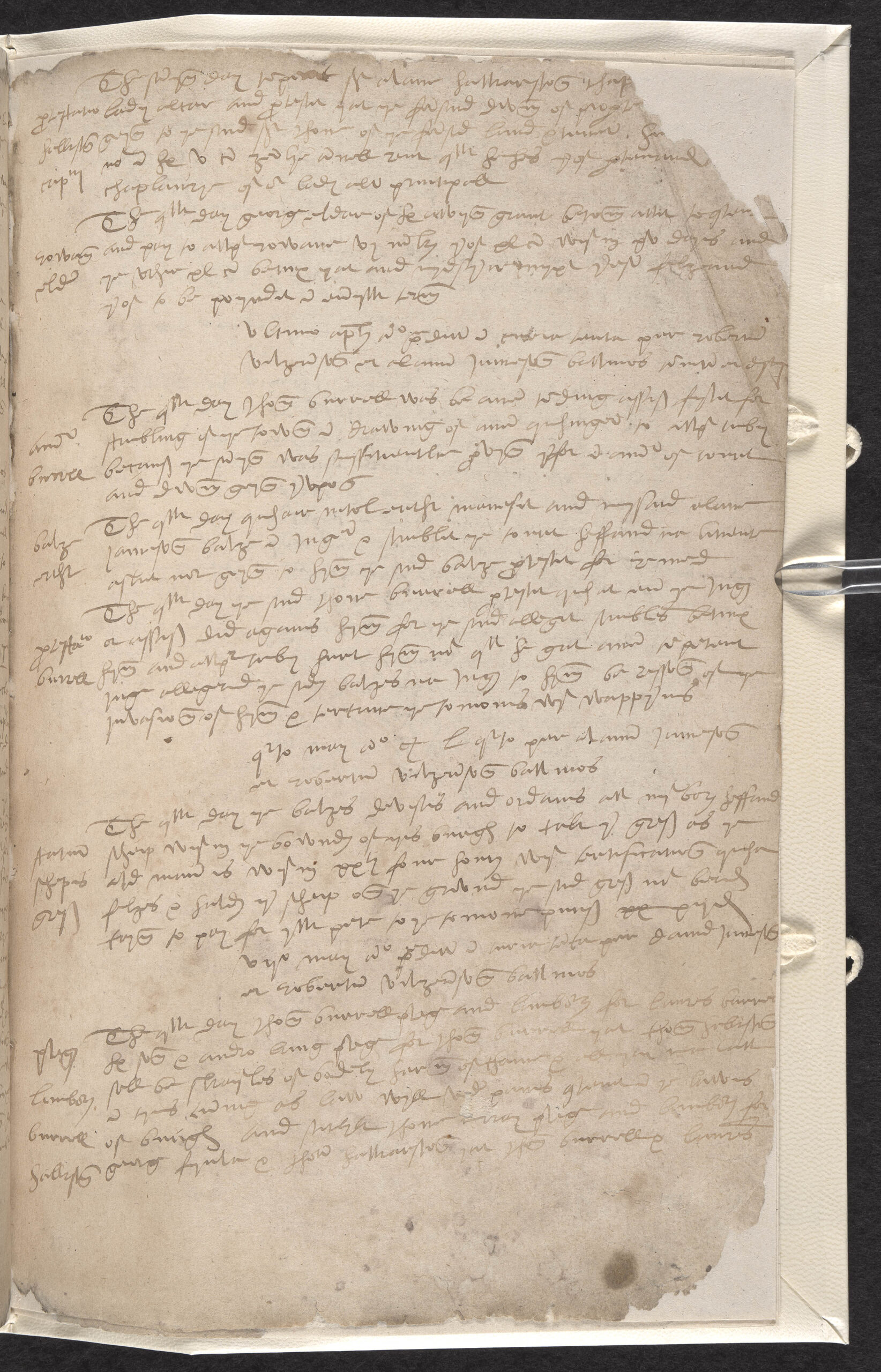Historical handwritten burgh records. 